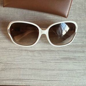 Coach White Sunglasses Never worn